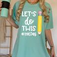Lets Do This Test Day State Testing Teacher Motivational Women's Comfort Colors T-Shirt Chalky Mint