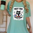 Test Day Stressed Cat Teacher Student Kids Testing Day Women's Comfort Colors T-Shirt Chalky Mint