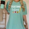 Testing Testing 123 Cute Math Teacher Student Test Day Men Women Girls Kids Women's Comfort Colors T-Shirt Chalky Mint Testing Testing 123 Cute Math Teacher Student Test Day Men Women Girls Kids Women's Comfort Colors T-Shirt Chalky Mint