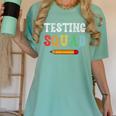 Testing Squad Costume Test Day Teacher Student School Women's Comfort Colors T-Shirt Chalky Mint Testing Squad Costume Test Day Teacher Student School Women's Comfort Colors T-Shirt Chalky Mint