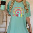 TGIF Teacher Appreciation Alphabet Thank God It's Friday For Men Women Girls Kids Women's Comfort Colors T-Shirt Chalky Mint