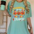 Thankful For My Kindergarten Turkeys Thanksgiving Teacher Women's Comfort Colors T-Shirt Chalky Mint Thankful For My Kindergarten Turkeys Thanksgiving Teacher Women's Comfort Colors T-Shirt Chalky Mint