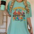 Thankful For My Preschool Turkeys Thanksgiving Teacher Fall Women's Comfort Colors T-Shirt Chalky Mint