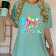 Tie Dye Happy 100th Day Of School Teacher Student 100 Days Women's Comfort Colors T-Shirt Chalky Mint Tie Dye Happy 100th Day Of School Teacher Student 100 Days Women's Comfort Colors T-Shirt Chalky Mint