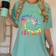Tie Dye Teaching Social Studies Is My Jam Sunglasses Teacher Women's Comfort Colors T-Shirt Chalky Mint Tie Dye Teaching Social Studies Is My Jam Sunglasses Teacher Women's Comfort Colors T-Shirt Chalky Mint