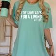 I Tie Shoelaces For a Living Elementary PE Teacher Women's Comfort Colors T-Shirt Chalky Mint