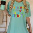 Tiny Human Security Preschool Childcare Teacher Babysitters Women's Comfort Colors T-Shirt Chalky Mint Tiny Human Security Preschool Childcare Teacher Babysitters Women's Comfort Colors T-Shirt Chalky Mint