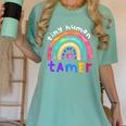 Tiny Human Tamer Watercolor Rainbow Daycare Teacher Women's Comfort Colors T-Shirt Chalky Mint Tiny Human Tamer Watercolor Rainbow Daycare Teacher Women's Comfort Colors T-Shirt Chalky Mint