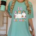 TK Boo Crew Retro Groovy Halloween Floral Ghost TK Teacher Women's Comfort Colors T-Shirt Chalky Mint TK Boo Crew Retro Groovy Halloween Floral Ghost TK Teacher Women's Comfort Colors T-Shirt Chalky Mint