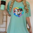 TK Teacher Transitional Kindergarten Heart Back To School Women's Comfort Colors T-Shirt Chalky Mint