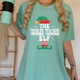 The Toddler Teacher Elf Christmas Matching Family Women's Comfort Colors T-Shirt Chalky Mint The Toddler Teacher Elf Christmas Matching Family Women's Comfort Colors T-Shirt Chalky Mint