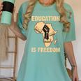 History Education Is Freedom African Map Black Teacher Women's Comfort Colors T-Shirt Chalky Mint