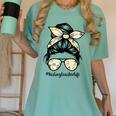 History Teacher Messy Bun Life Hair Glasses Women's Comfort Colors T-Shirt Chalky Mint History Teacher Messy Bun Life Hair Glasses Women's Comfort Colors T-Shirt Chalky Mint