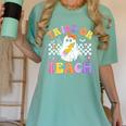 Trick Or Teach Groovy Halloween Teachers Women's Comfort Colors T-Shirt Chalky Mint