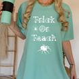 Trick Or Teach Halloween Teacher Shirt Teaching Spider Tee For Men Women Kids Women's Comfort Colors T-Shirt Chalky Mint Trick Or Teach Halloween Teacher Shirt Teaching Spider Tee For Men Women Kids Women's Comfort Colors T-Shirt Chalky Mint