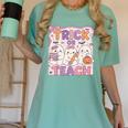 Trick Or Teach Retro Halloween Teacher Look Women's Comfort Colors T-Shirt Chalky Mint
