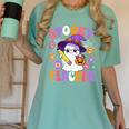 Trick Or Teach Spooky Teacher Ghost Halloween Teacher Women's Comfort Colors T-Shirt Chalky Mint Trick Or Teach Spooky Teacher Ghost Halloween Teacher Women's Comfort Colors T-Shirt Chalky Mint