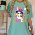 Trick Or Teach Teacher Ghost Teaching Fun Halloween Teacher Women's Comfort Colors T-Shirt Chalky Mint