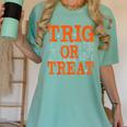 Trig Or Treat Trigonometry Math Teacher Halloween Women's Comfort Colors T-Shirt Chalky Mint
