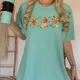 Turkey Reading Books Fall Thanksgiving Teacher Book Lovers Women's Comfort Colors T-Shirt Chalky Mint