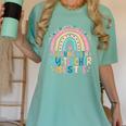 Twinning With My Teacher Bestie Rainbow Matching Teachers Women's Comfort Colors T-Shirt Chalky Mint