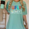 UFLI Queen Science Of Reading Literacy Teacher Appreciation Women's Comfort Colors T-Shirt Chalky Mint
