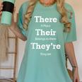 Vocabulary Police Their There They'Re English Teacher Women's Comfort Colors T-Shirt Chalky Mint