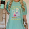 Weird Science Skeleton Halloween Teachers Brew Knowledge Women's Comfort Colors T-Shirt Chalky Mint