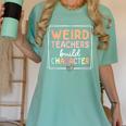 Weird Teachers Build Character Leopard Retro Teacher Women's Comfort Colors T-Shirt Chalky Mint Weird Teachers Build Character Leopard Retro Teacher Women's Comfort Colors T-Shirt Chalky Mint