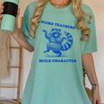 Weird Teachers Build Character Shirt Raccoon Dancing Women's Comfort Colors T-Shirt Chalky Mint Weird Teachers Build Character Shirt Raccoon Dancing Women's Comfort Colors T-Shirt Chalky Mint