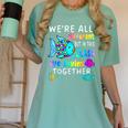 We'Re All Different But We Swim Together Elementary Teacher Women's Comfort Colors T-Shirt Chalky Mint