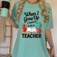 When I Grow Up I Want To Be Teacher Kids Women's Comfort Colors T-Shirt Chalky Mint When I Grow Up I Want To Be Teacher Kids Women's Comfort Colors T-Shirt Chalky Mint