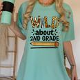 Wild About 2Nd Grade School Grade Teacher Women's Comfort Colors T-Shirt Chalky Mint