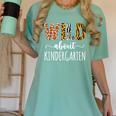 Wild About Kindergarten Teacher Leopard Print Women's Comfort Colors T-Shirt Chalky Mint Wild About Kindergarten Teacher Leopard Print Women's Comfort Colors T-Shirt Chalky Mint
