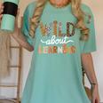 Wild About Learning Back To School First Day Teacher Student Women's Comfort Colors T-Shirt Chalky Mint