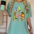 Wild About Teaching Safari Jungle School Teacher Women's Comfort Colors T-Shirt Chalky Mint