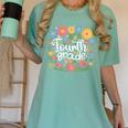 Wildflower 4th Fourth Grade Floral Back To School Teacher Women's Comfort Colors T-Shirt Chalky Mint Wildflower 4th Fourth Grade Floral Back To School Teacher Women's Comfort Colors T-Shirt Chalky Mint