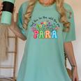 Wildflower Para Floral Paraprofessional Paraeducator Teacher Women's Comfort Colors T-Shirt Chalky Mint Wildflower Para Floral Paraprofessional Paraeducator Teacher Women's Comfort Colors T-Shirt Chalky Mint