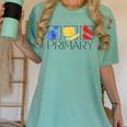 Women Art Teacher Back To School Artist Primary Color Theory Women's Comfort Colors T-Shirt Chalky Mint