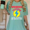 Wonder Teacher Costume Shirt Teacher Halloween Costume Men Women Women's Comfort Colors T-Shirt Chalky Mint Wonder Teacher Costume Shirt Teacher Halloween Costume Men Women Women's Comfort Colors T-Shirt Chalky Mint