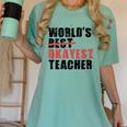 World's Best Okayest Teacher ACY025a For Men Women Women's Comfort Colors T-Shirt Chalky Mint World's Best Okayest Teacher ACY025a For Men Women Women's Comfort Colors T-Shirt Chalky Mint