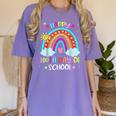 100th Day Of School Rainbow Happy 100 Days Smarter Teacher Women's Comfort Colors T-Shirt Violet 100th Day Of School Rainbow Happy 100 Days Smarter Teacher Women's Comfort Colors T-Shirt Violet