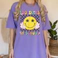 100th Day Of School Teacher Kids 100 Days Of School Women's Comfort Colors T-Shirt Violet 100th Day Of School Teacher Kids 100 Days Of School Women's Comfort Colors T-Shirt Violet