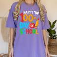 100th Day Of School Teachers Kids Happy 100 Days Women's Comfort Colors T-Shirt Violet 100th Day Of School Teachers Kids Happy 100 Days Women's Comfort Colors T-Shirt Violet
