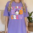 1st Grade Boo Crew Spooky First Grade Halloween Teacher Women's Comfort Colors T-Shirt Violet