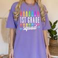 1st Grade Squad Back To School First Grade Teacher Boy Girl Women's Comfort Colors T-Shirt Violet