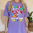 2nd Grade Is Out Of This World Space Rocket Planets Teacher Women's Comfort Colors T-Shirt Violet