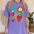 50 Days Of School Teacher Happy 50th Day Of School Kids Women's Comfort Colors T-Shirt Violet