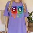 6 7 Science Chemistry Teacher Periodic Table Meme Tee Women's Comfort Colors T-Shirt Violet