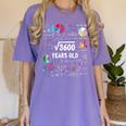 60 Year Old Math Teacher Square Root Of 3600 60th Birthday Women's Comfort Colors T-Shirt Violet 60 Year Old Math Teacher Square Root Of 3600 60th Birthday Women's Comfort Colors T-Shirt Violet